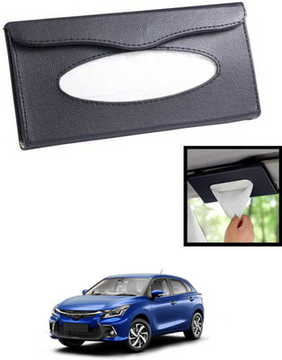 MATIES Universal Lightweight/Waterproof Leatherite Rectangle Black Tissue For Car-116 Vehicle Tissue Dispenser(Black)