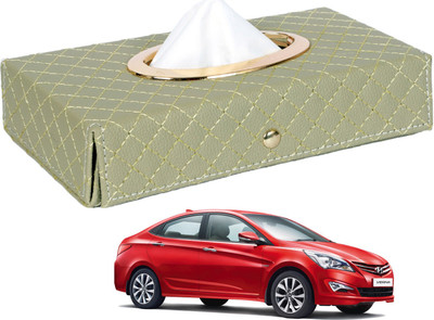 MOCKHE Cross-Beige Tissue Box Leatherette-449 Vehicle Tissue Dispenser(Beige)
