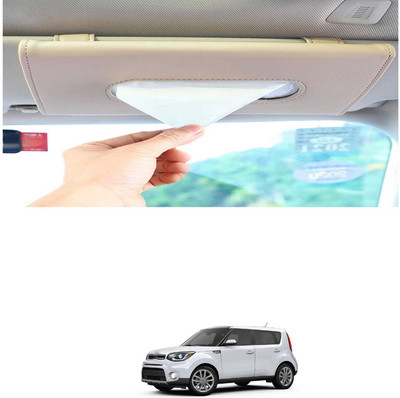 PRTEK Beige Car Tissue Holder Napkin for Sun Visor and Backseat – Universal Fit K6 Vehicle Tissue Dispenser(Beige)