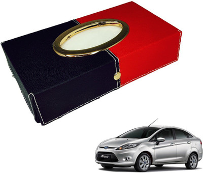 MOCKHE Chrom-Black-Red Tisue Box Leatherete-361 Vehicle Tissue Dispenser(Black, Red)