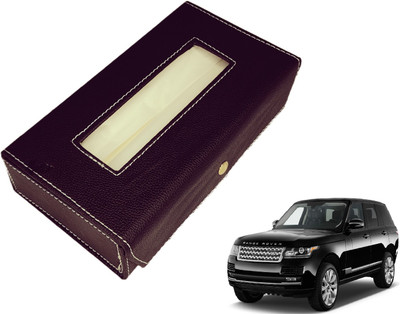 MOCKHE Basic-Black Tissue Box Leatherette-126 Vehicle Tissue Dispenser(Black)