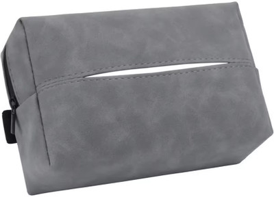 Robustt PU Leather Tissue Paper Organizer - Grey (Pack of 1) Vehicle Tissue Dispenser(Grey)