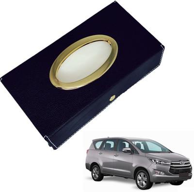 MOCKHE Chrom-Black Tisue Box Leatherete-797 Vehicle Tissue Dispenser(Black)