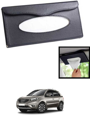 MATIES Universal Lightweight/Waterproof Leatherite Rectangle Black Tissue For Car-165 Vehicle Tissue Dispenser(Black)