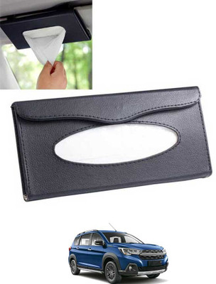 monolive Black Leatherite Rectangle Shape Fancy Design Tissue Dispencer For Car-244 Vehicle Tissue Dispenser(Black)