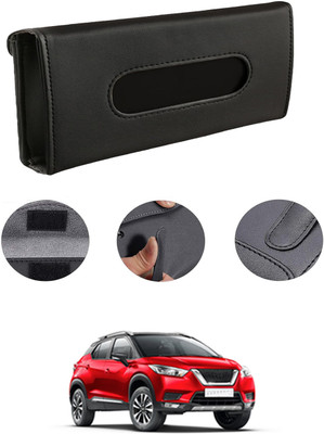 MATIES Rectangle Shape Fancy Design Tissue Dispencer For Car-161 Vehicle Tissue Dispenser(Black)