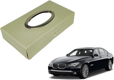 MOCKHE Chrom-Beige Tisue Box Leatherete-580 Vehicle Tissue Dispenser(Beige)