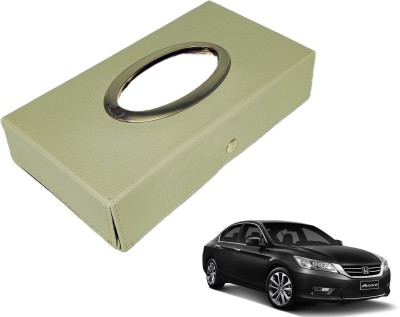 MOCKHE Chrom-Beige Tisue Box Leatherete-599 Vehicle Tissue Dispenser(Beige)