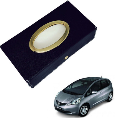 MOCKHE Chrom-Black Tisue Box Leatherete-13 Vehicle Tissue Dispenser(Black)