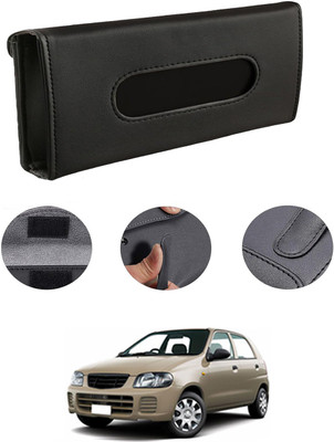 MATIES Rectangle Shape Fancy Design Tissue Dispencer For Car-15 Vehicle Tissue Dispenser(Black)
