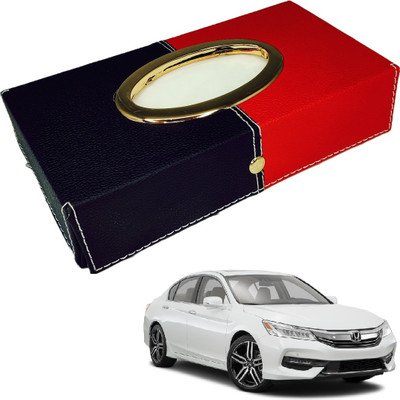 MOCKHE Chrom-Black-Red Tisue Box Leatherete-436 Vehicle Tissue Dispenser(Black, Red)