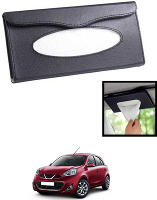 MATIES Universal Lightweight/Waterproof Leatherite Rectangle Black Tissue For Car-187 Vehicle Tissue Dispenser(Black)