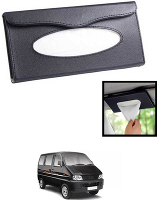 MATIES Universal Lightweight/Waterproof Leatherite Rectangle Black Tissue For Car-83 Vehicle Tissue Dispenser(Black)