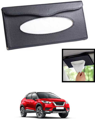 MATIES Universal Lightweight/Waterproof Leatherite Rectangle Black Tissue For Car-161 Vehicle Tissue Dispenser(Black)