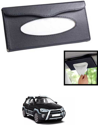 MATIES Universal Lightweight/Waterproof Leatherite Rectangle Black Tissue For Car-97 Vehicle Tissue Dispenser(Black)