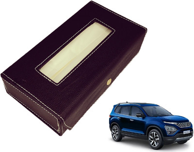MOCKHE Basic-Black Tissue Box Leatherette-162 Vehicle Tissue Dispenser(Black)