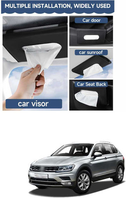 PRTEK Black Car Tissue Napkin Holder for Sun Visor and Backseat – Universal Fit A11 Vehicle Tissue Dispenser(Black)