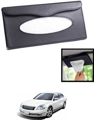 MATIES Universal Lightweight/Waterproof Leatherite Rectangle Black Tissue For Car-263 Vehicle Tissue Dispenser(Black)