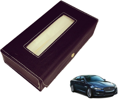 MOCKHE Basic-Black Tissue Box Leatherette-222 Vehicle Tissue Dispenser(Black)