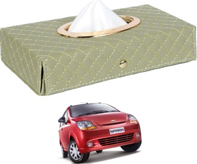 AUTYLE Cross-Beige Tissue Box Leatherette-714 Vehicle Tissue Dispenser(Beige)