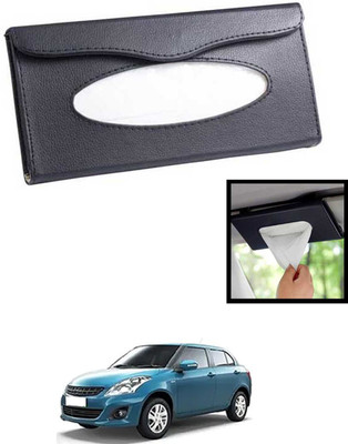 MATIES Universal Lightweight/Waterproof Leatherite Rectangle Black Tissue For Car-255 Vehicle Tissue Dispenser(Black)