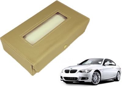 MOCKHE Basic-Beige Tissue Box Leatherette-237 Vehicle Tissue Dispenser(Beige)