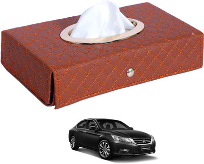 MOCKHE Cross-Tan Tissue Box Leatherette-139 Vehicle Tissue Dispenser(Grey)