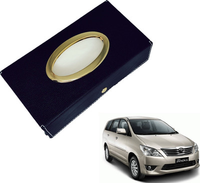 MOCKHE Chrom-Black Tisue Box Leatherete-854 Vehicle Tissue Dispenser(Black)