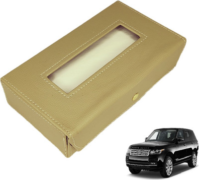 MOCKHE Basic-Beige Tissue Box Leatherette-468 Vehicle Tissue Dispenser(Beige)