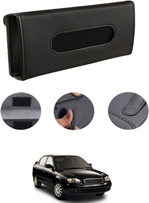 MATIES Rectangle Shape Fancy Design Tissue Dispencer For Car-30 Vehicle Tissue Dispenser(Black)