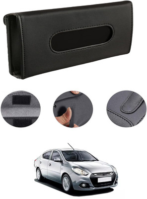 MATIES Rectangle Shape Fancy Design Tissue Dispencer For Car-237 Vehicle Tissue Dispenser(Black)