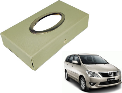 MOCKHE Chrom-Beige Tisue Box Leatherete-715 Vehicle Tissue Dispenser(Beige)