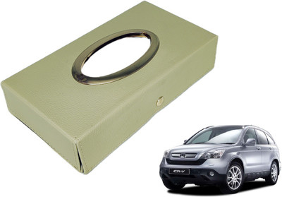 MOCKHE Chrom-Beige Tisue Box Leatherete-657 Vehicle Tissue Dispenser(Beige)