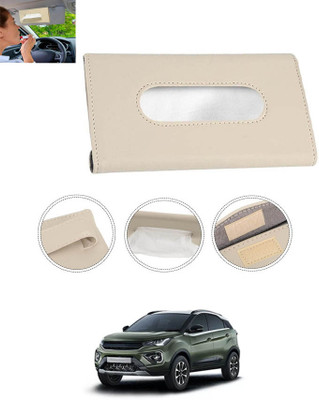 MATIES New Excellent Bright Color Beige Rectangle Shape Tissue Box For-191 Vehicle Tissue Dispenser(Beige)
