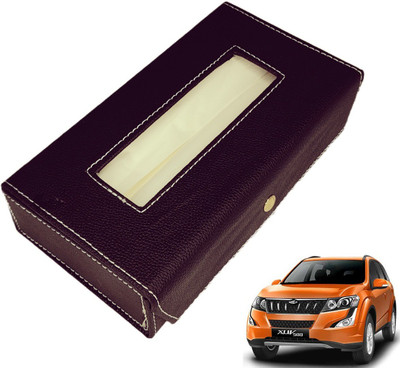 MOCKHE Basic-Black Tissue Box Leatherette-225 Vehicle Tissue Dispenser(Black)