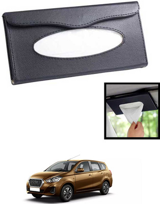 MATIES Universal Lightweight/Waterproof Leatherite Rectangle Black Tissue For Car-118 Vehicle Tissue Dispenser(Black)
