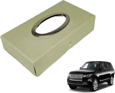 MOCKHE Chrom-Beige Tisue Box Leatherete-730 Vehicle Tissue Dispenser(Beige)