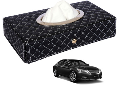 MOCKHE Cross-Black Tissue Box Leatherette-78 Vehicle Tissue Dispenser(Black)
