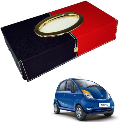 MOCKHE Chrom-Black-Red Tisue Box Leatherete-467 Vehicle Tissue Dispenser(Black, Red)