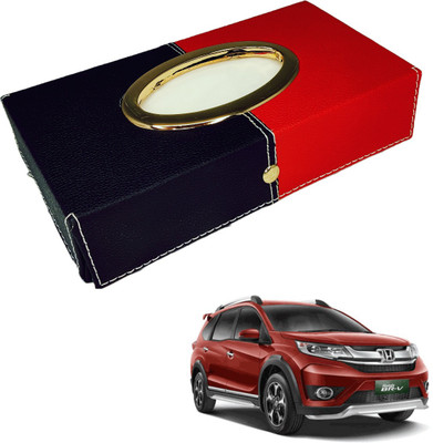MOCKHE Chrom-Black-Red Tisue Box Leatherete-442 Vehicle Tissue Dispenser(Black, Red)