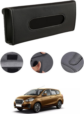 MATIES Rectangle Shape Fancy Design Tissue Dispencer For Car-118 Vehicle Tissue Dispenser(Black)