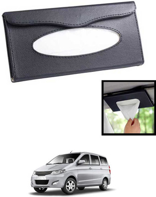 MATIES Universal Lightweight/Waterproof Leatherite Rectangle Black Tissue For Car-92 Vehicle Tissue Dispenser(Black)