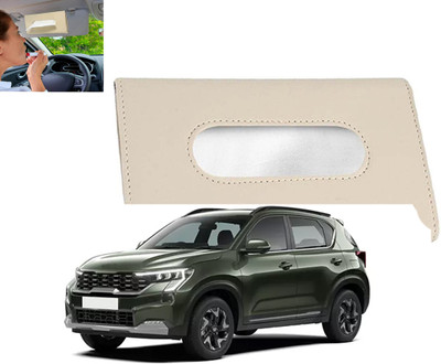 MSNP Universal Leatherite Rectangle Beige Tissue Box For Car/office/Home-247 Vehicle Tissue Dispenser(Beige)