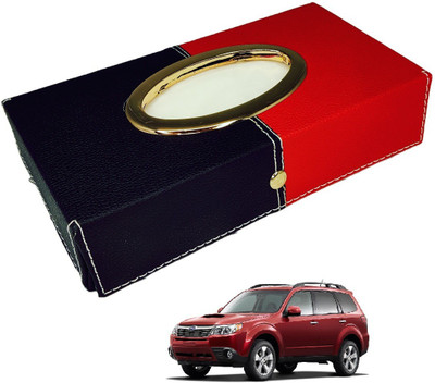 MOCKHE Chrom-Black-Red Tisue Box Leatherete-454 Vehicle Tissue Dispenser(Black, Red)