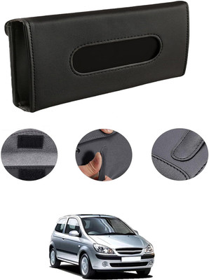 MATIES Rectangle Shape Fancy Design Tissue Dispencer For Car-114 Vehicle Tissue Dispenser(Black)