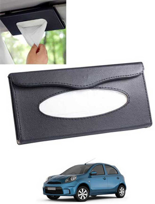 monolive Black Leatherite Rectangle Shape Fancy Design Tissue Dispencer For Car-101 Vehicle Tissue Dispenser(Black)