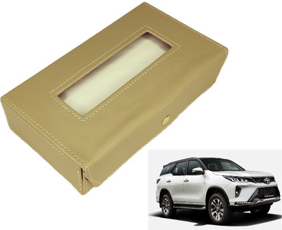 MOCKHE Basic-Beige Tissue Box Leatherette-420 Vehicle Tissue Dispenser(Beige)
