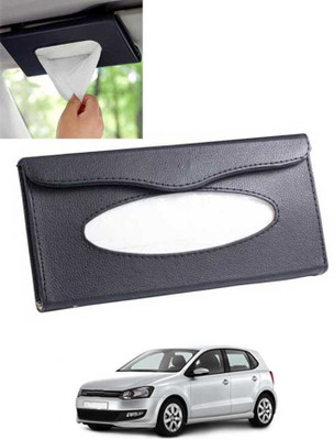 CCMM Universal Leatherite Black Rectangle Tissue Paper Box/Dispencer For Car-206 Vehicle Tissue Dispenser(Black)