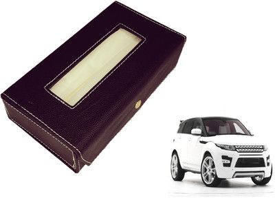 MOCKHE Basic-Black Tissue Box Leatherette-85 Vehicle Tissue Dispenser(Black)