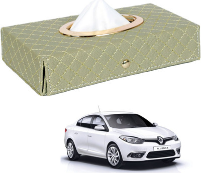 MOCKHE Cross-Beige Tissue Box Leatherette-448 Vehicle Tissue Dispenser(Beige)